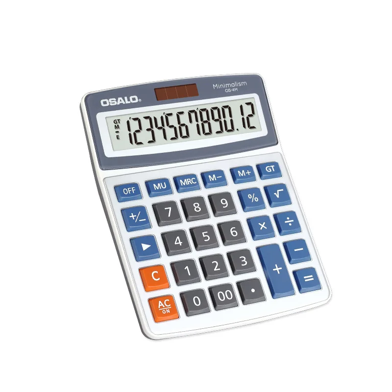 OSALO 12 цифр электронный калькулятор большой дисплей калькуляторы новая модель настольного калькулятора смарт-офисные принадлежности
