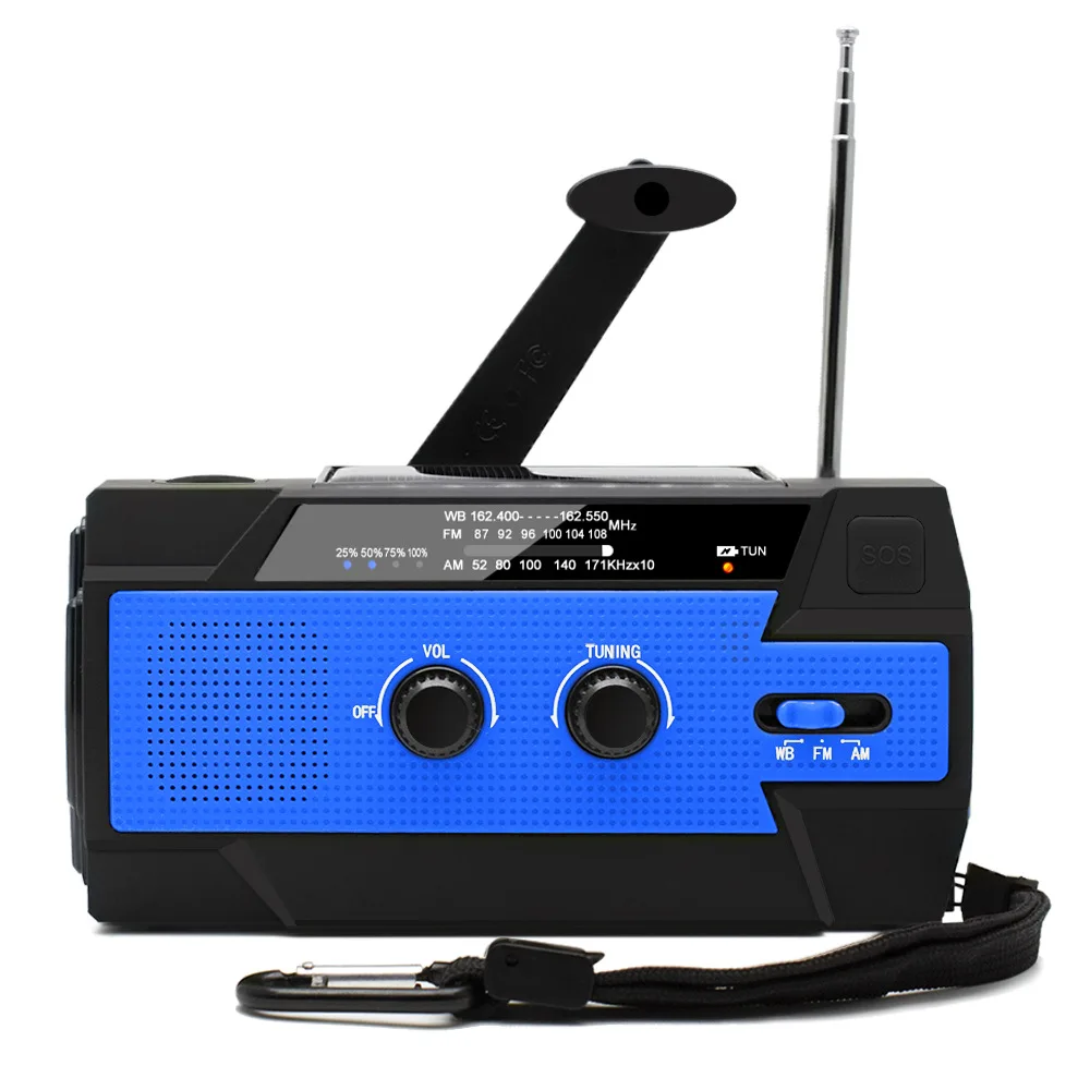 Радиоприемник с ручным кривошипом AM/FM/ WB NOAA DYNAMO SOS RADIO