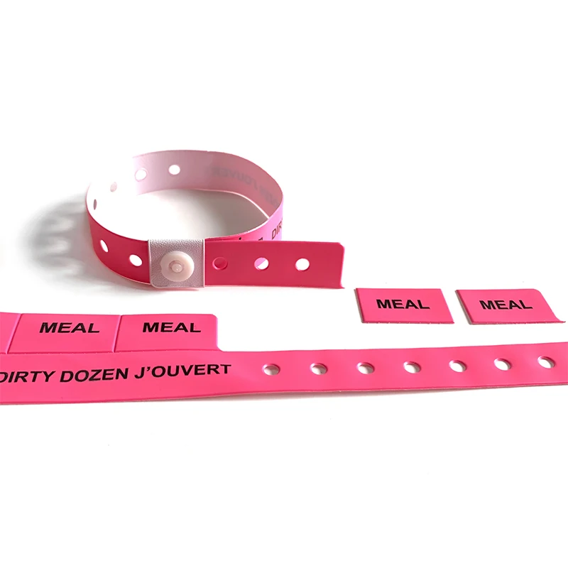 High Quality Waterproof Pvc Vinyl Wristbands Printing Qr Code Custom Hospital Kids Medical Bracelet