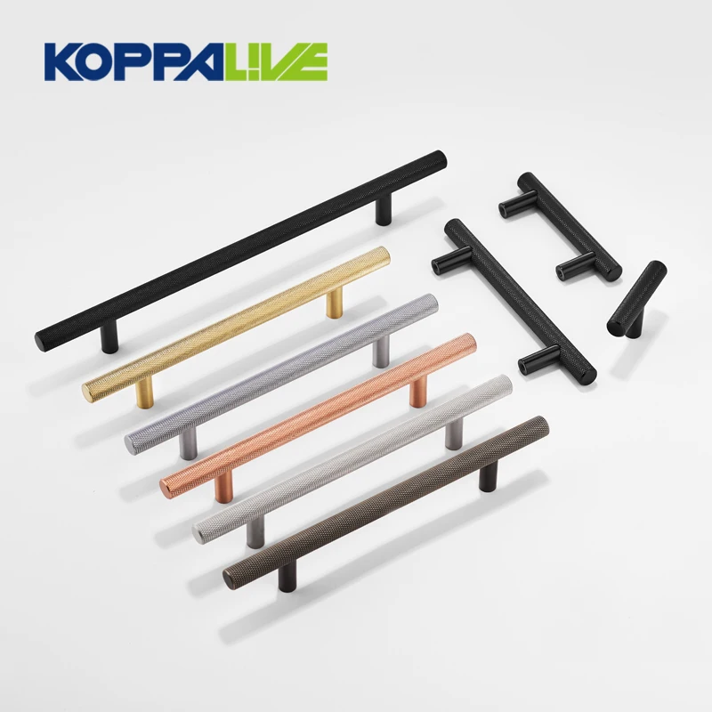 Koppalive Antique Copper Knurled Cabinet Pulls Gunmetal Brushed Satin Brass Handles for Kitchen Cabinets Door Gold