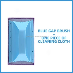 Multifunctional 2 in 1 Plastic Adjustable Window Glass Cleaning Wiper Set Household Cleaner Brush Tool for Window Gap