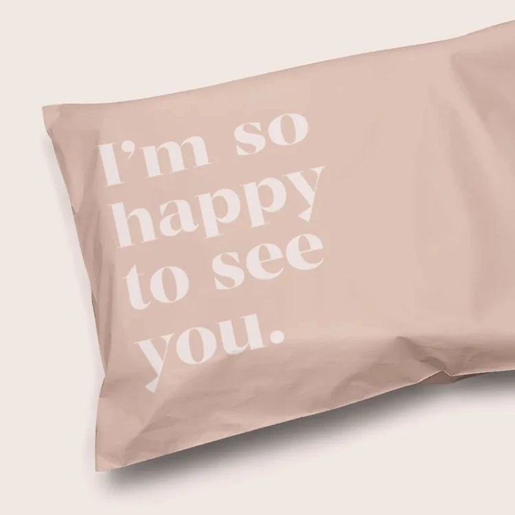 Customised 50cm Clear Poly Bag Eco Friendly Plastic Shipping Mailing Bags