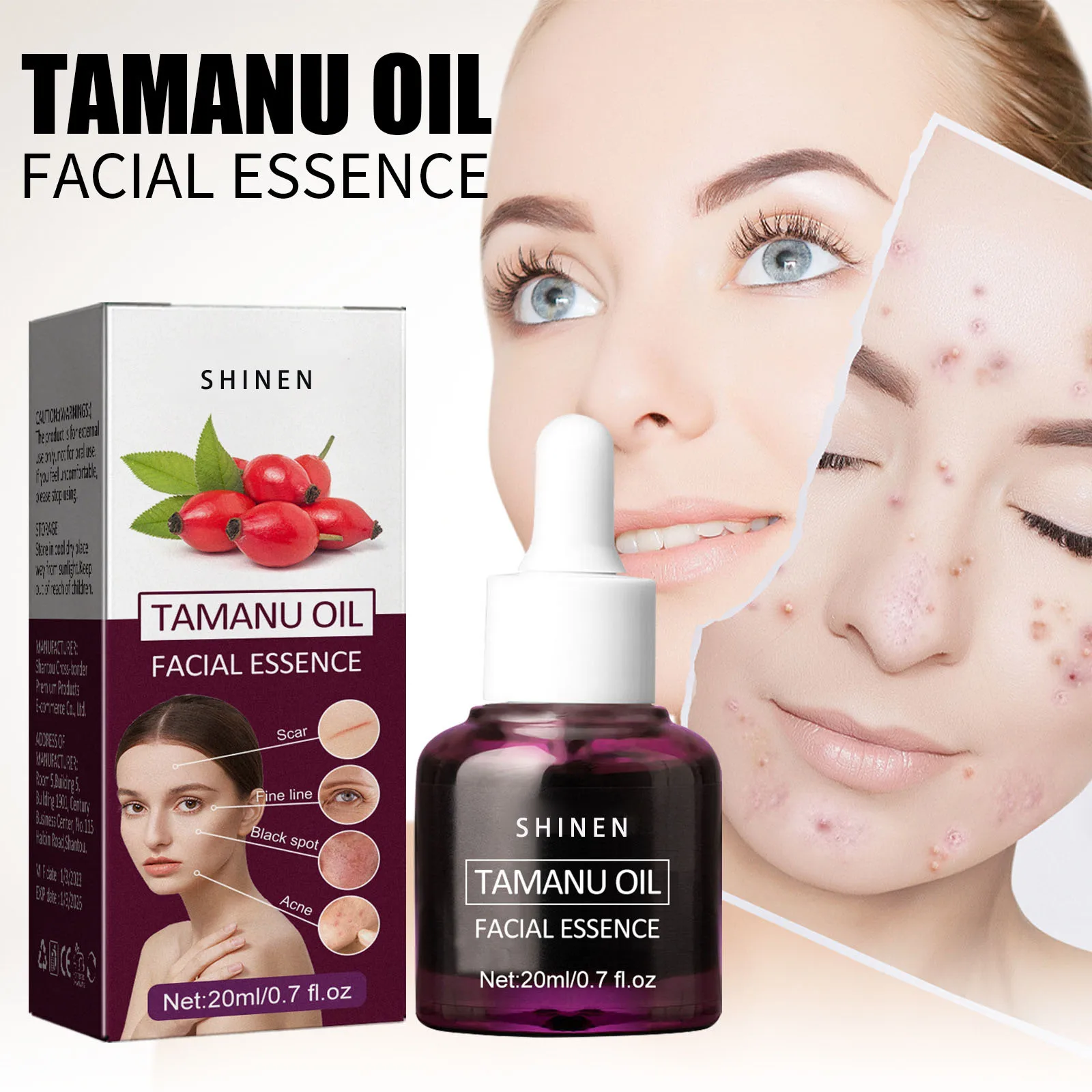 Skin Care Bulk Order For Anti Acne Calm Down Hydrating Smoothing Anti Aging Tamanu Seed Oil