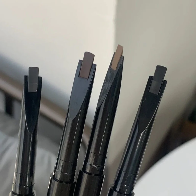high quality medium brown vegan black double headed 2 in 1 waterproof microblading  private label custom eyebrow pencil