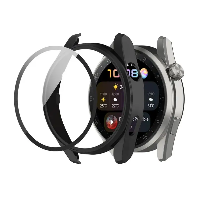 Защитный чехол для часов Huawei Watch 3 pro GT2 Pro 46 мм из твердого поликарбоната с закаленным стеклом полная защита