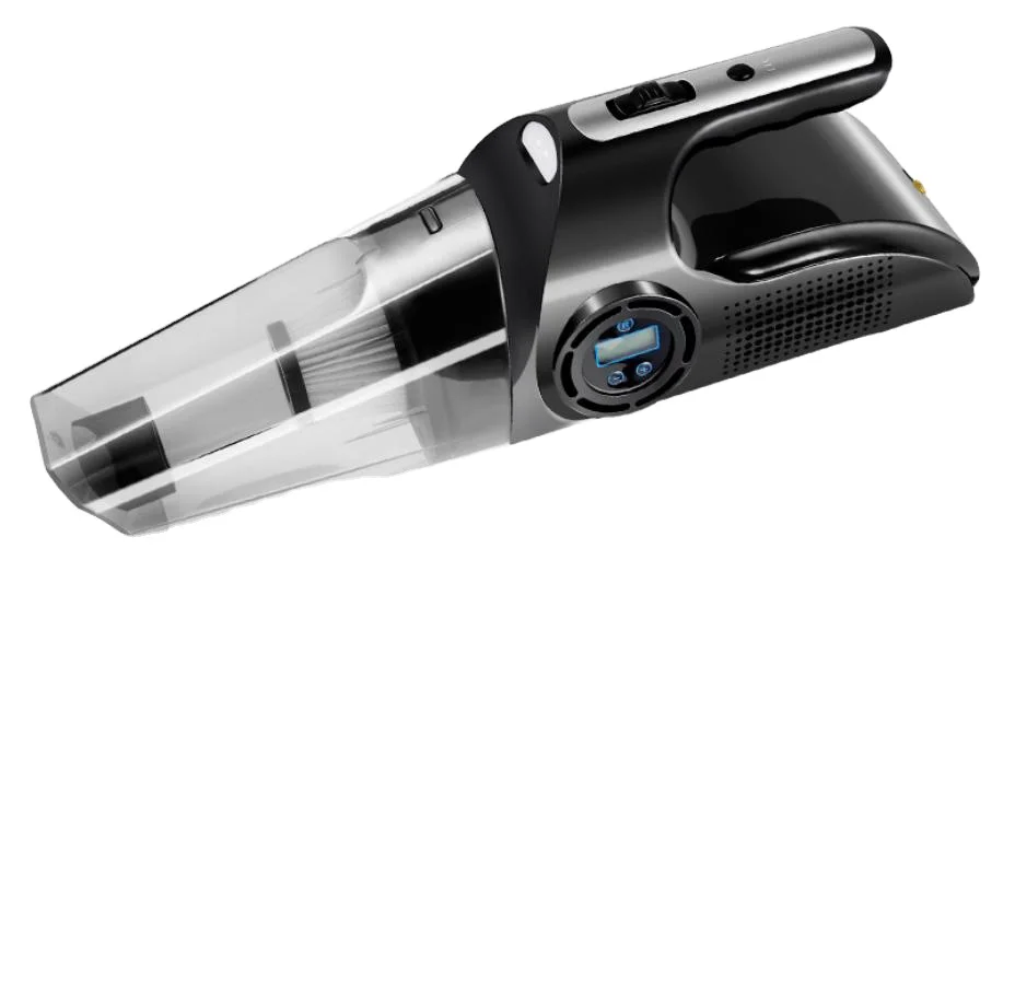 Rechargeable 12V portable hand-held dry and wet car vacuum cleaner cordless tire inflation