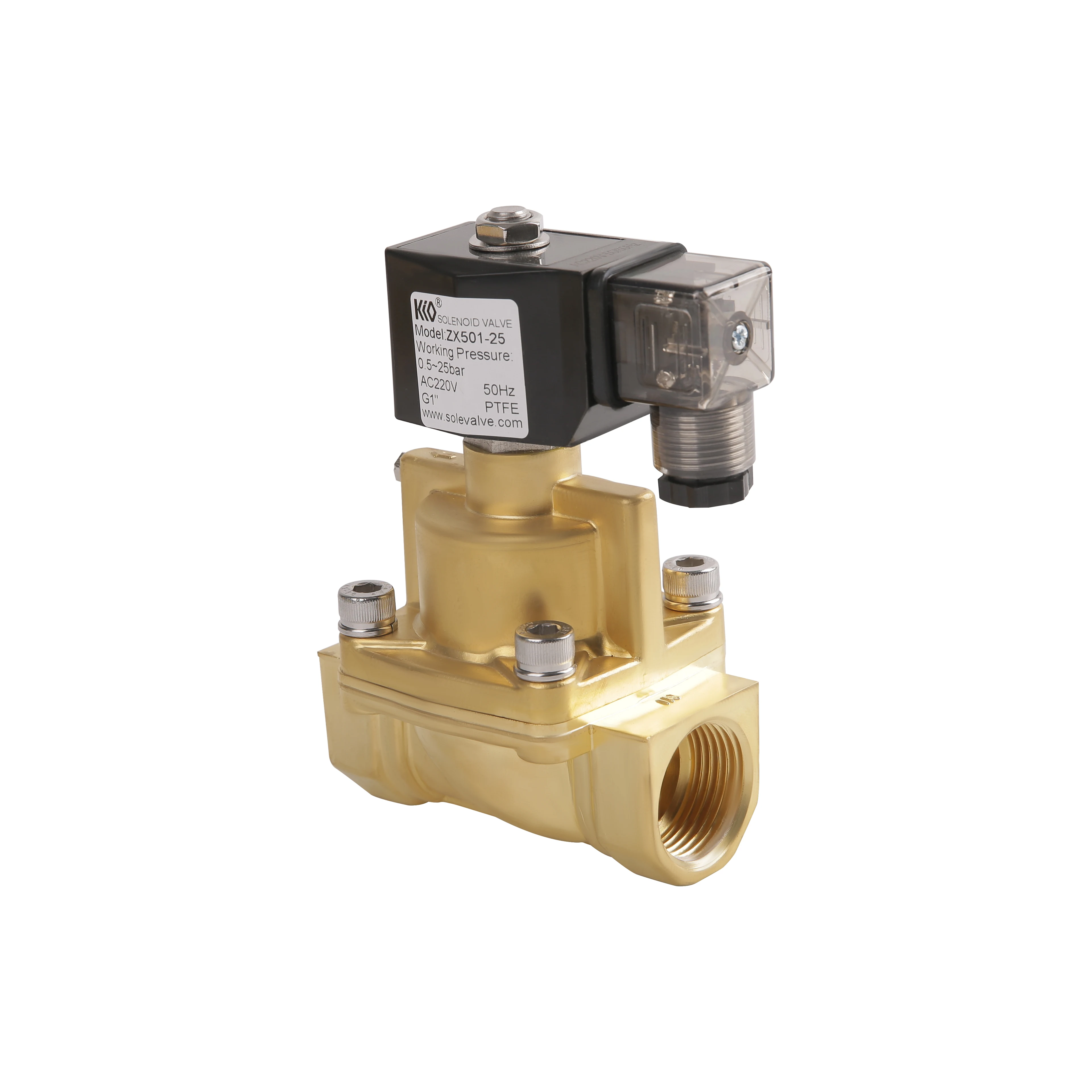 Best price 12 volt 2 inch stainless steel brass copper coil PTFE seal 24v 220v  AC DC steam thread bsp solenoid valve