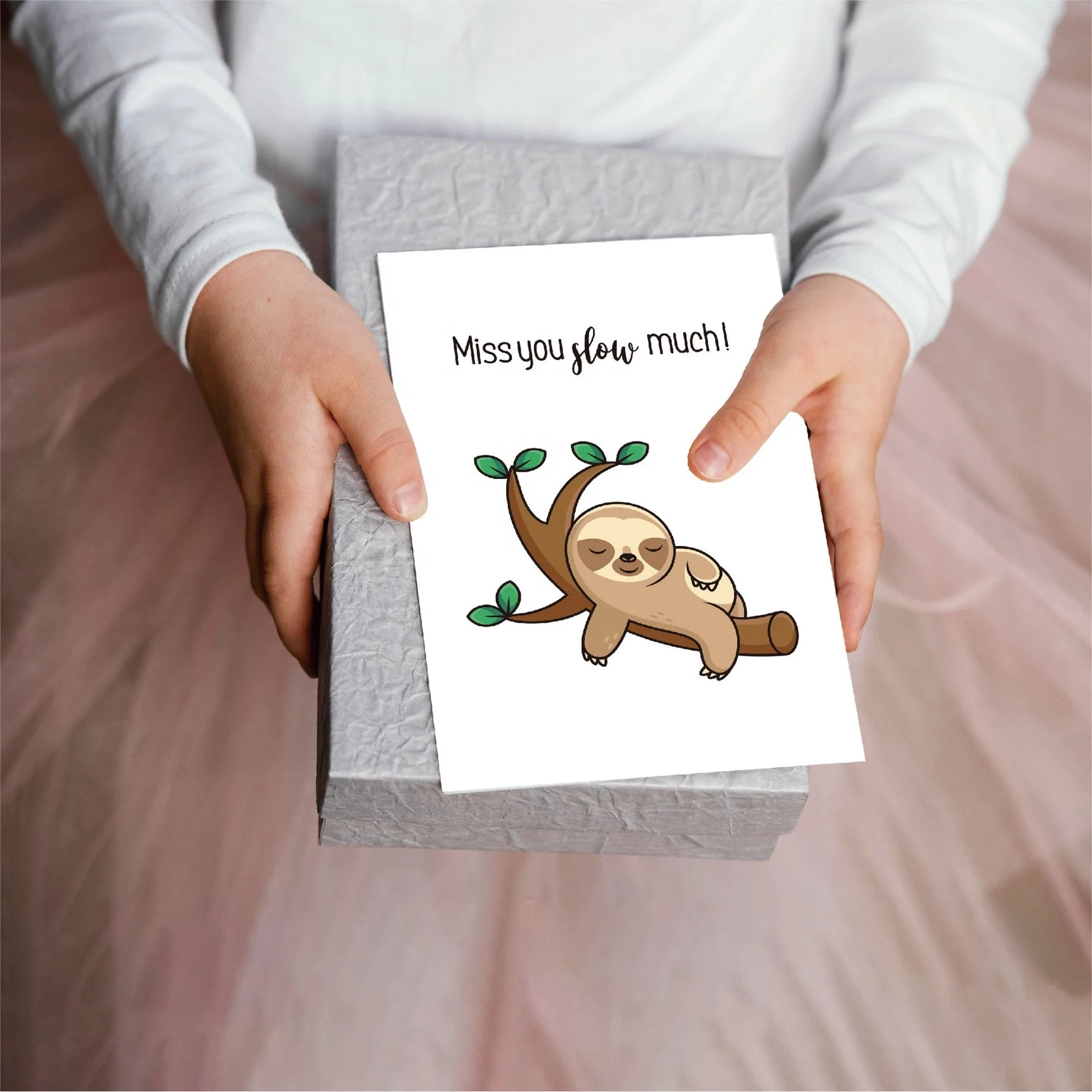 Custom 40pcs Cute Cartoon Handwritten Blessing Message Greeting Card Postcard For Kids