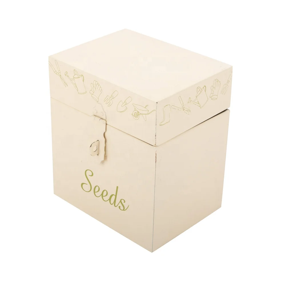 Metal seed box/ powder-coated/decal