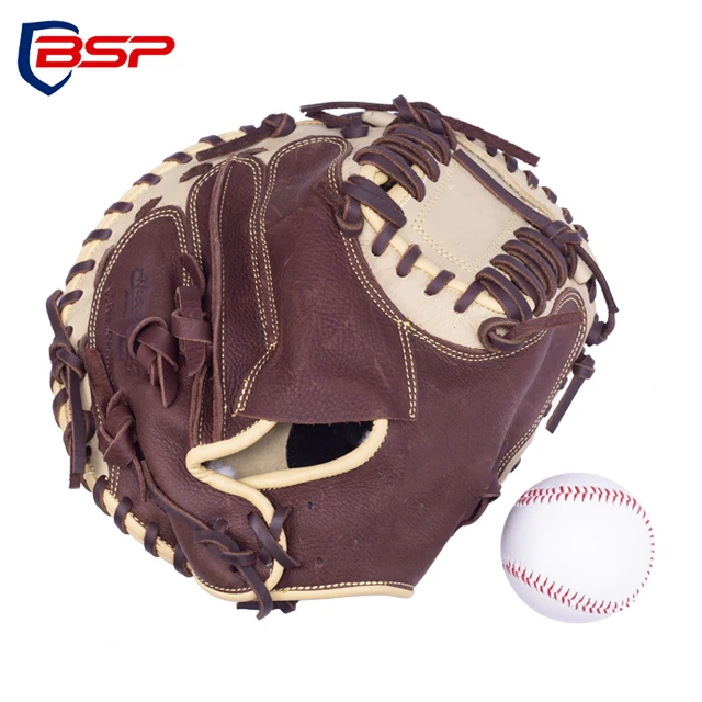 Manufactures Customized High Quality Kip Leather Catcher Baseball Gloves