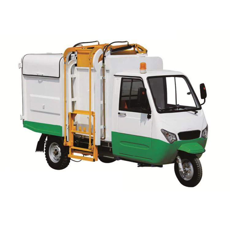 Electric Three-wheeled Cleaning and Sanitation Truck Trash Can Transfer Transport Vehicle Electric Dump Garbage Truck