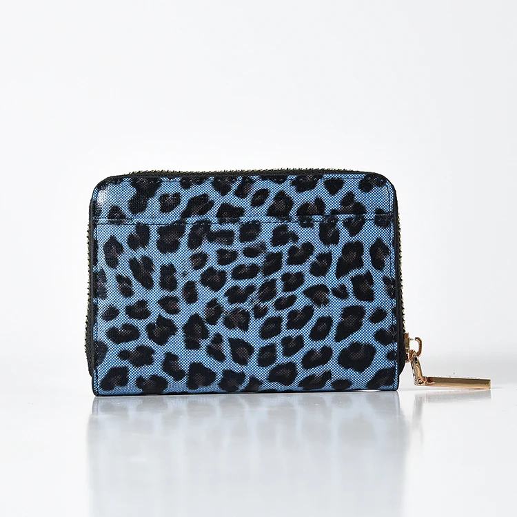 Wholesale Custom Mutli Color Zipper Cover Short Ladies Purse Card Holders Carbon Fiber Purse luxury Women rfid wallet