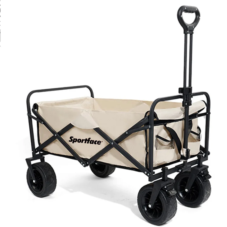 Sportface Outdoor Multi-functional Folding Trolley Portable Equipment Camp Car With Roof Camping Equipment Trolley