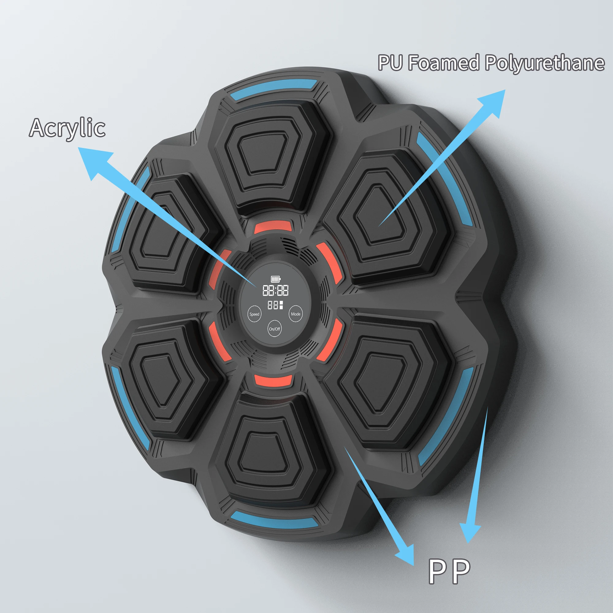 Gordon Wholesale Smart Target Home Wall Music Boxing Machine PU Training Machine Pads Electronic Lights Stand Punch MMA Dummy