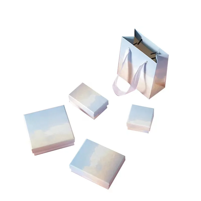 Custom Logo Ring Earrings Bracelet Jewelry Packaging Paper Box Pendant Jewelry Boxes