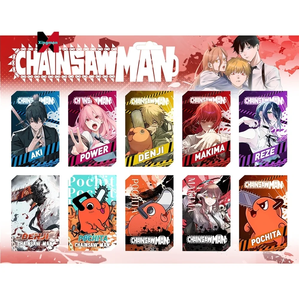 10PCS/SET Anime Credit Genshined Impact Bleach Demoned a Slayer Chainsaw Man Stickers For Bus Id Card Sticker