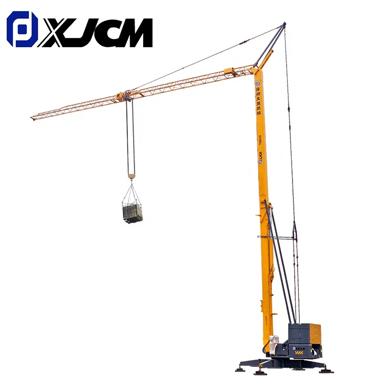 Jiufa Supplies Mobile Tower Crane for Sale Building Overhead Mini Folding 1 Ton CE Provided Bearing Truck Mounted Tower Crane
