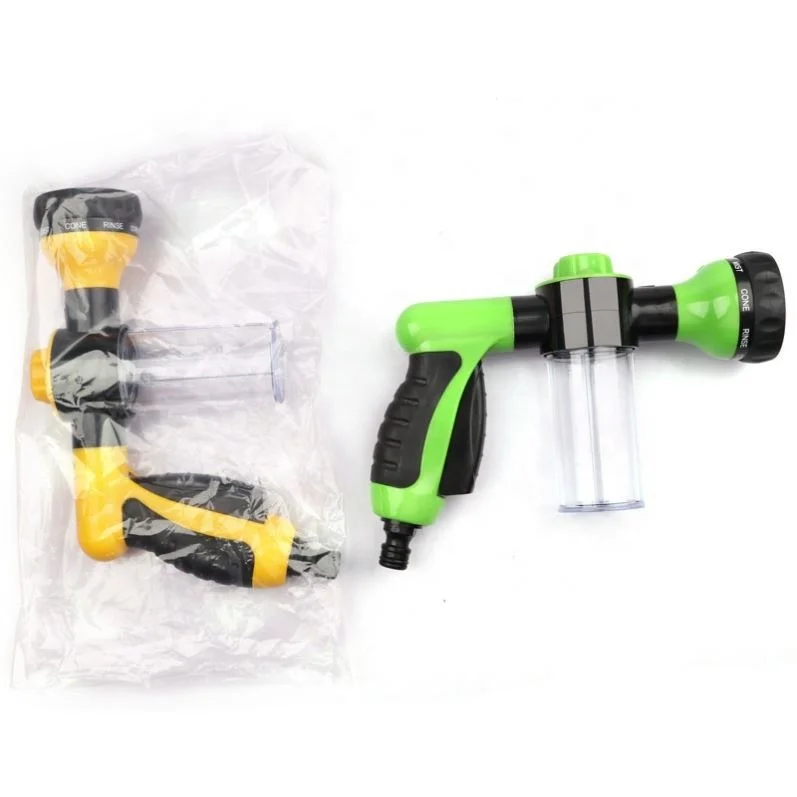 Garden Water Hose Foam Nozzle Soap Dispenser Gun Foam Sprayer for Car Washing Pets Shower Plants Watering