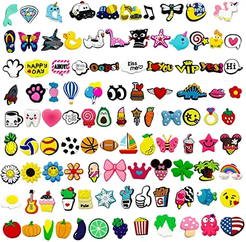 Wholesale Vendor Custom Designer Stylish Shoes Decoration Smile PVC Accessories 2D BLM  money mexican Clogs Charms