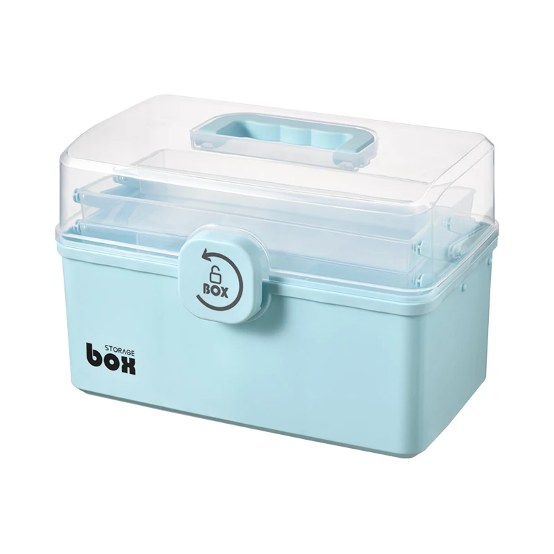 3 Layers Storage Box Large Capacity Medical Storage Box First Aid Family Medicines Box