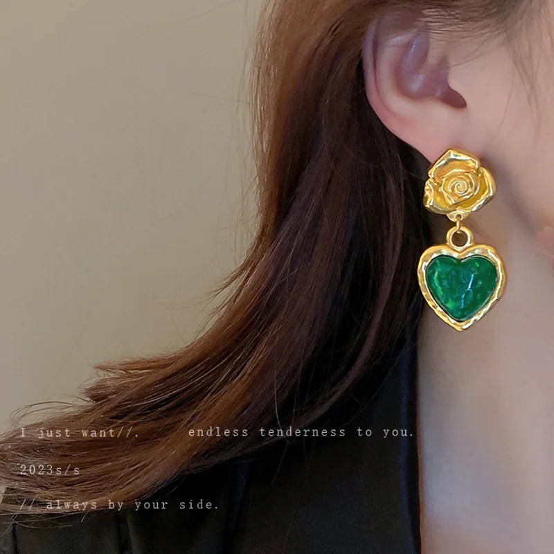 New Jewelry Designer Yiwu Wholesale Pendant Fashion Stud Earrings Brass 18K Gold Plated Jewelry Earrings Lady Accessories