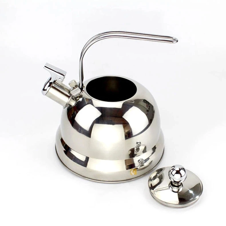 2.5L  Wholesale Non-Electric Stainless Steel Whistling Tea Kettle with Flat Bottom New Design of 2.5L Roman Pot