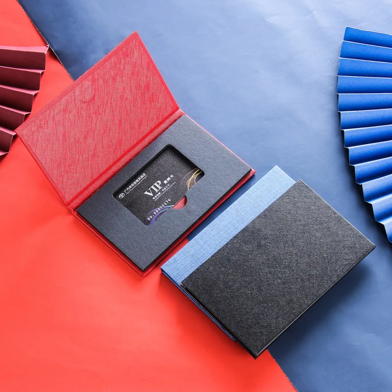 Custom Luxury Cardboard Magnetic Thank You NFC Visa Card VIP Membership Trading Credit Card Gift Box Packaging For Credit Card