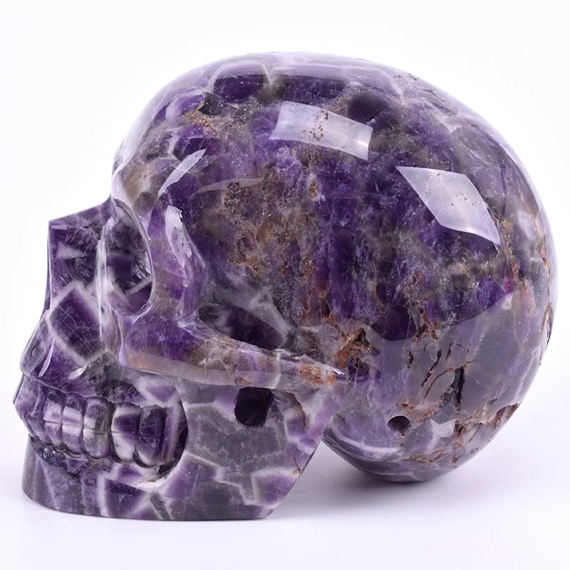 Mystery Crystal Craft Home Decorative Amazing Amethyst Crystal Skull Head