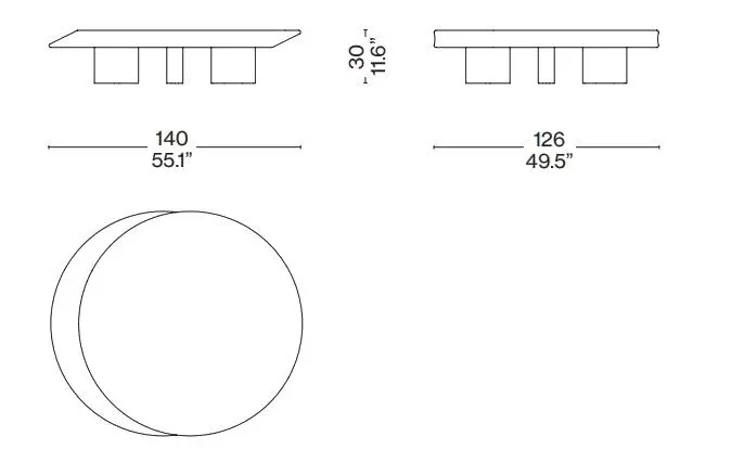 Modern French red wooden coffee side table is suitable for all occasions to show fashion and simple temperament