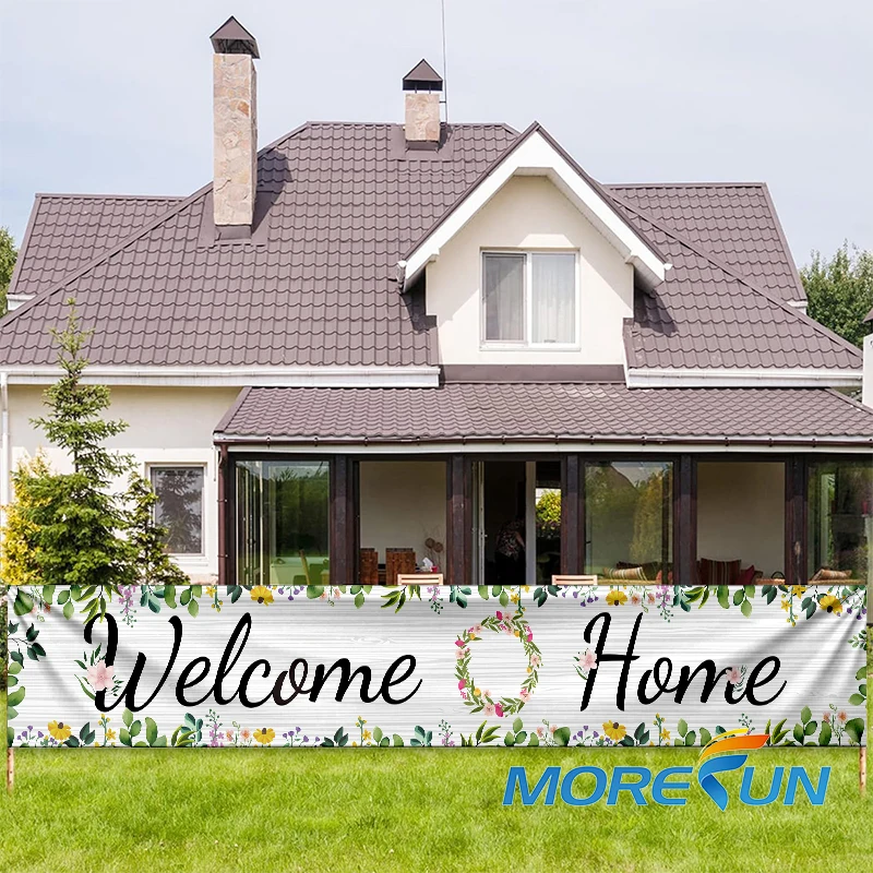 Colormoon Large Welcome Home Banner Homecoming Party Decorations Housewarming Military Homecoming Return Party Sign Flags