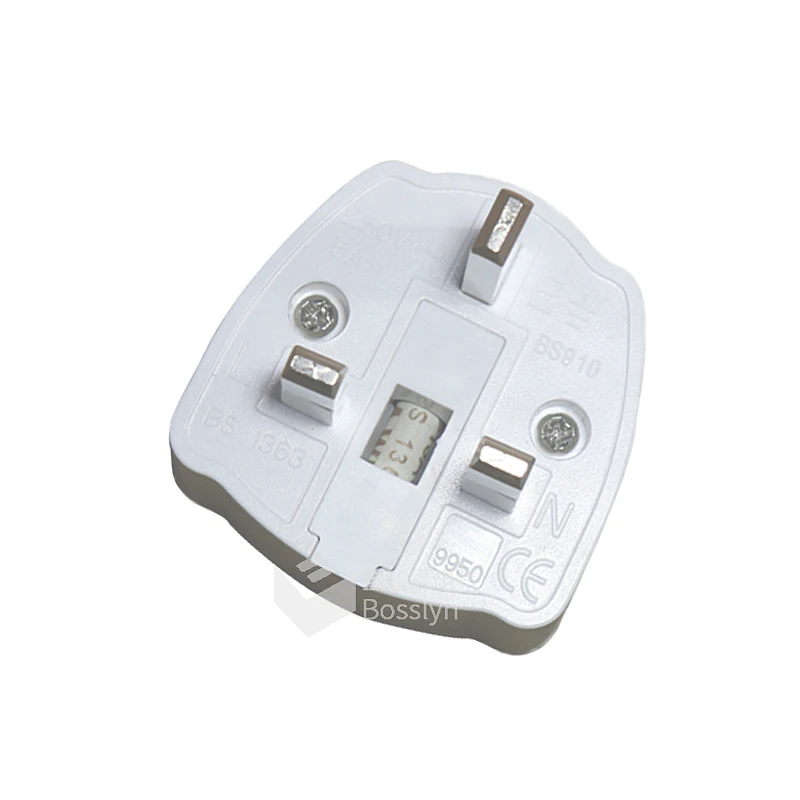 BS1363-5 standard UK to India 3 Pin Adapter Plug with 5/13A Fused