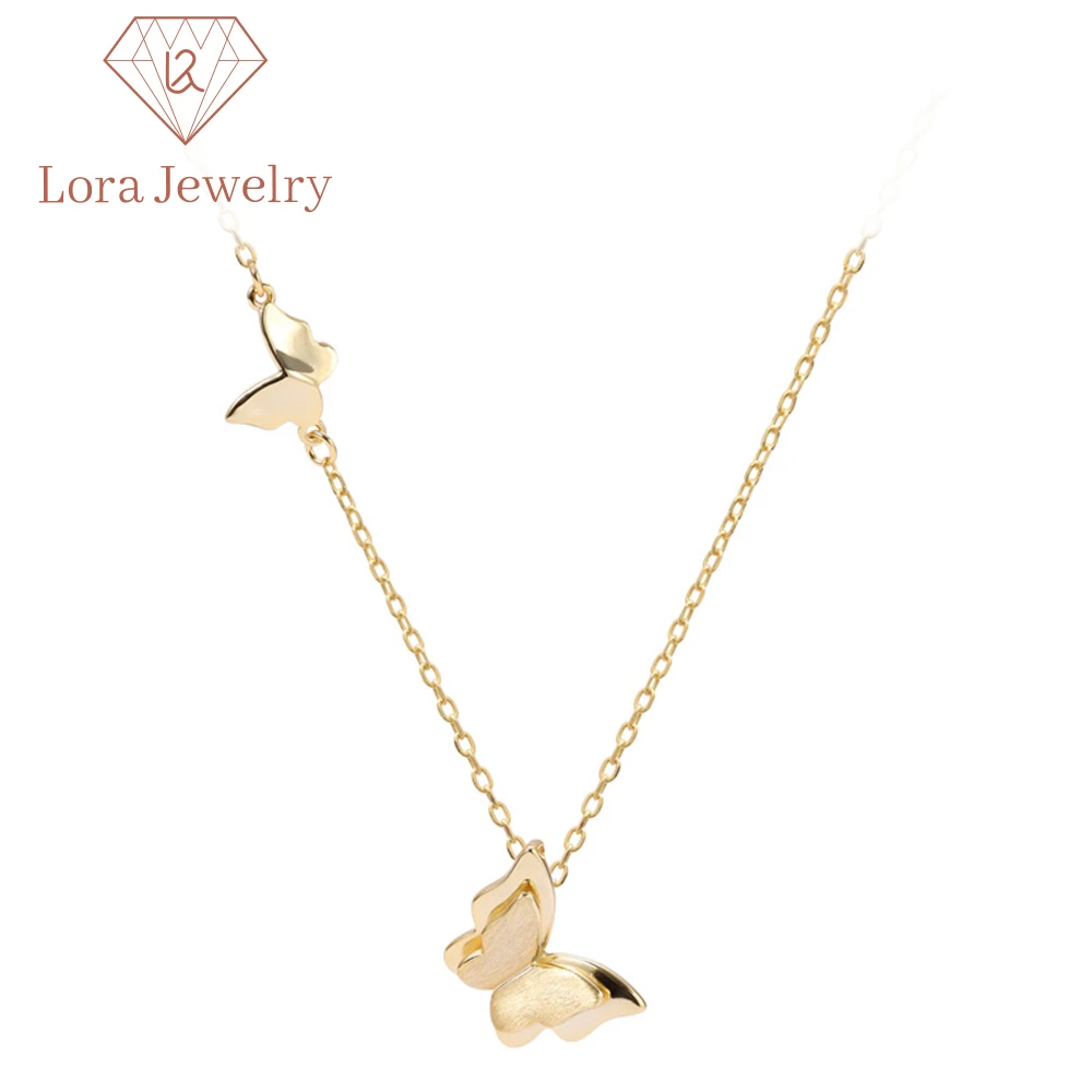 girls women butterfly necklace jewelry custom dainty 925 sterling silver butterfly pendant necklace
