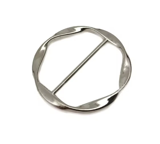 T-shirt Tie Clips Buckle Women Fashion Metal Round Circle Clothing Ring Wrap Holder Silk Scarf Ring Clip Buckle