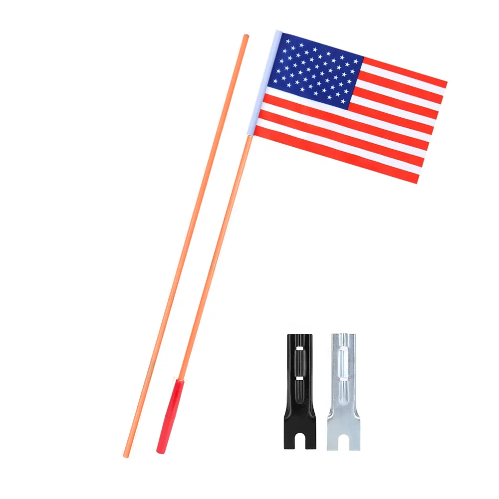 Wholesale 1.5 meter Bike Flags Bicycle Flags Cheap Custom Polyester PVC Children Bike Safety Flags