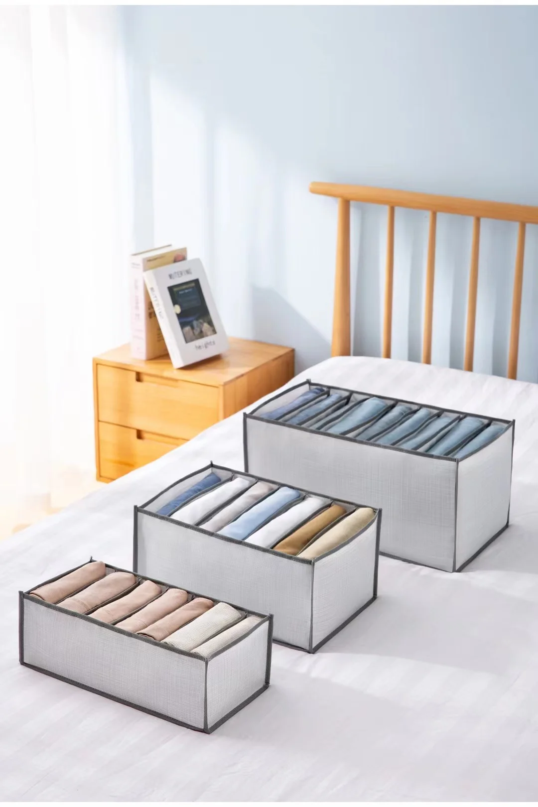 Pants Clothes Box Organization Large Jeans Storage Organizer Storage Boxes & Bins wardrobe clothes organizer storage shelves