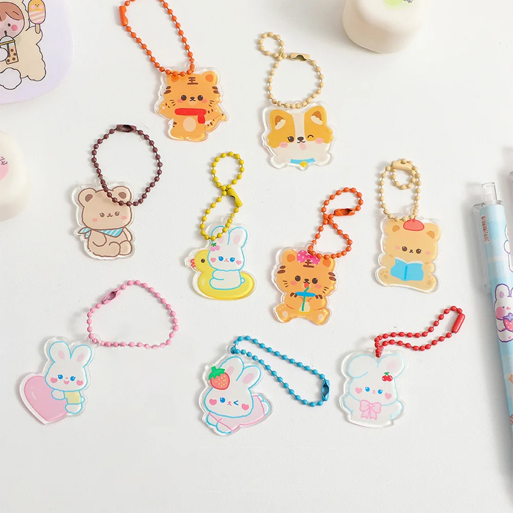 Cute Promotion Gift Personalized Kopo Version Of The Girl Cute Rabbit Bear PVC Keychain Plastic Keychain