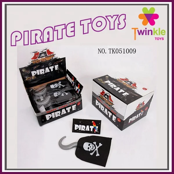 
Twinkle toys black non woven fabric pirate hook kids pirate party toys 