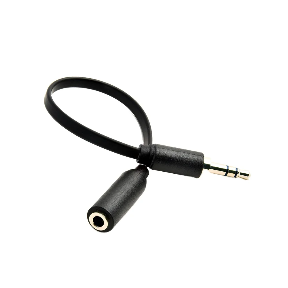 TRRS to TRS microphone adapter cable compatible with 3.5mm jack DSLR Camera, PC, wireless mic, Laptop, most of 3.5mm jack audio