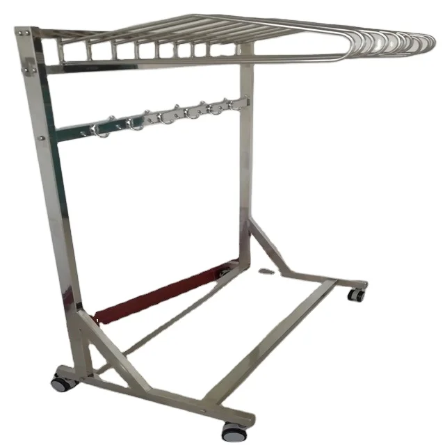 movable easy operation X ray radiation protection lead clothes rack with holding 10 pcs lead clothes gowns