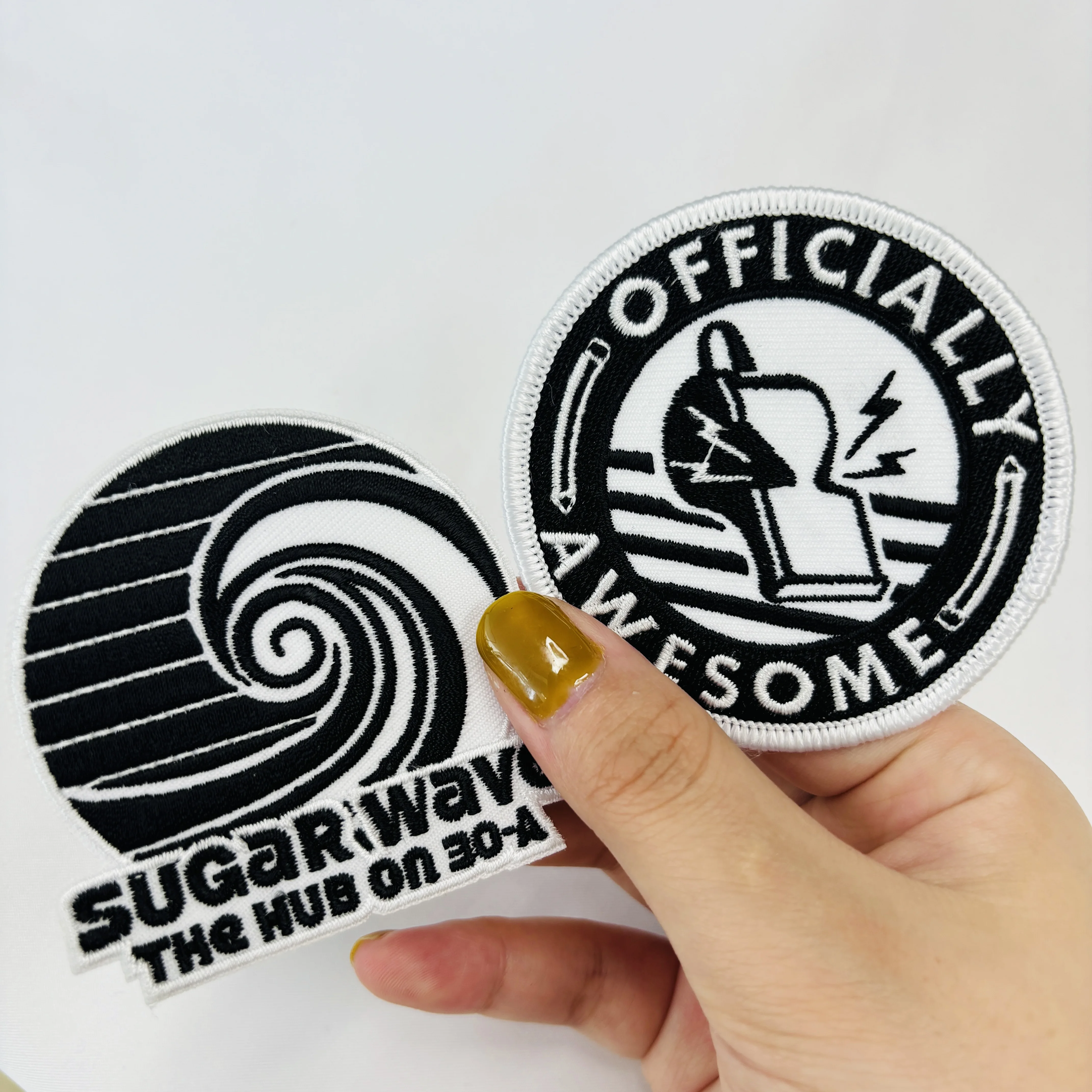 hot sell Factory Price Custom design embroidery patches iron on embroidered badges for hat and clothing patches