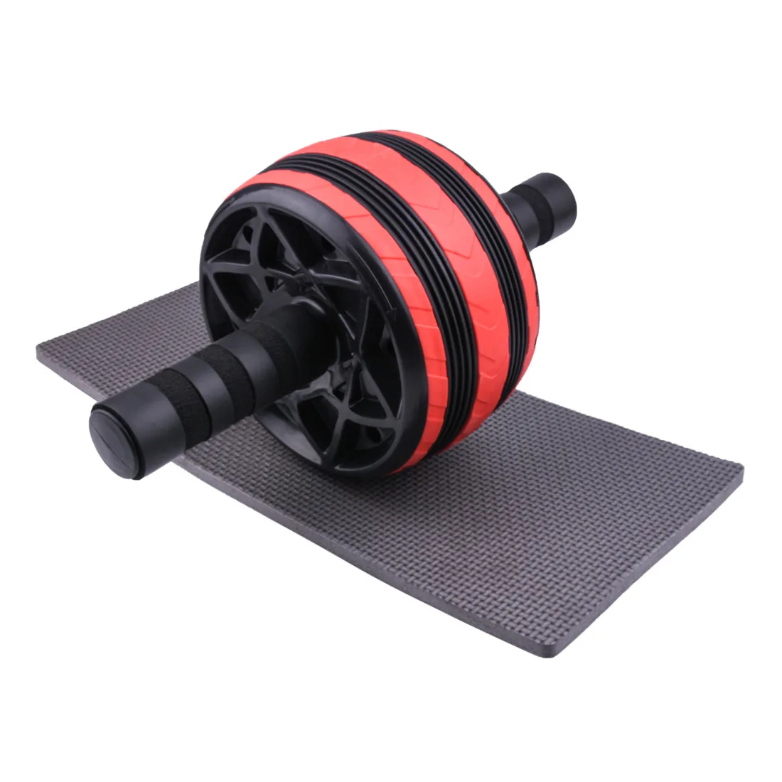 Double wheel men women abdominal trainer wheel foam grips Wheel Rollers for indoor gym