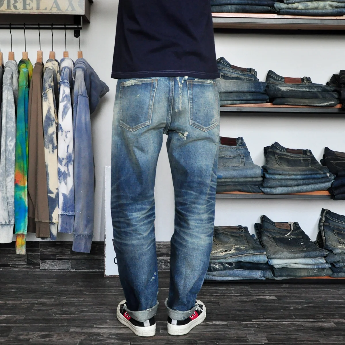 Lotfeel высокое качество винтажные дропшиппинг в наличии мужские джинсы selvedge