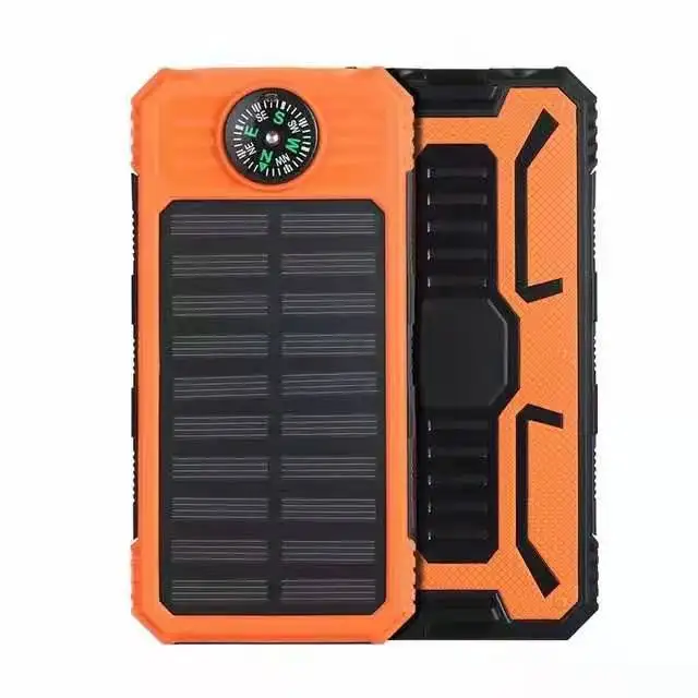 Solar Emergency Power Supply 10000mah portable battery for mobile phones solar portable torch