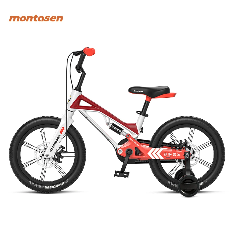 Montasen Kids Bicycle 16 inch Magnesium Children Disc Brake Ride on Bicycle  for 3-8 Years Old Bike Cycling Single Speed Bike