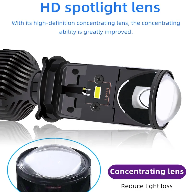 Infitary 12V turbine fan LED Headlight Bulbs Y6D canbus auto faro led 4X4 offrood Retrofit H4 bi led projector head light