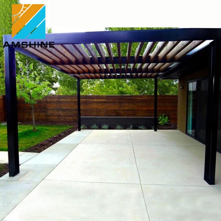Custom pergola aluminium metal patio louvre motorized four season sunroom roof kits