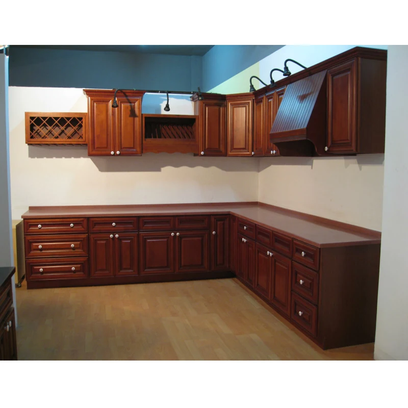 China factory manufacture cherry wood door modern kitchen cabinet and laminate cabinet