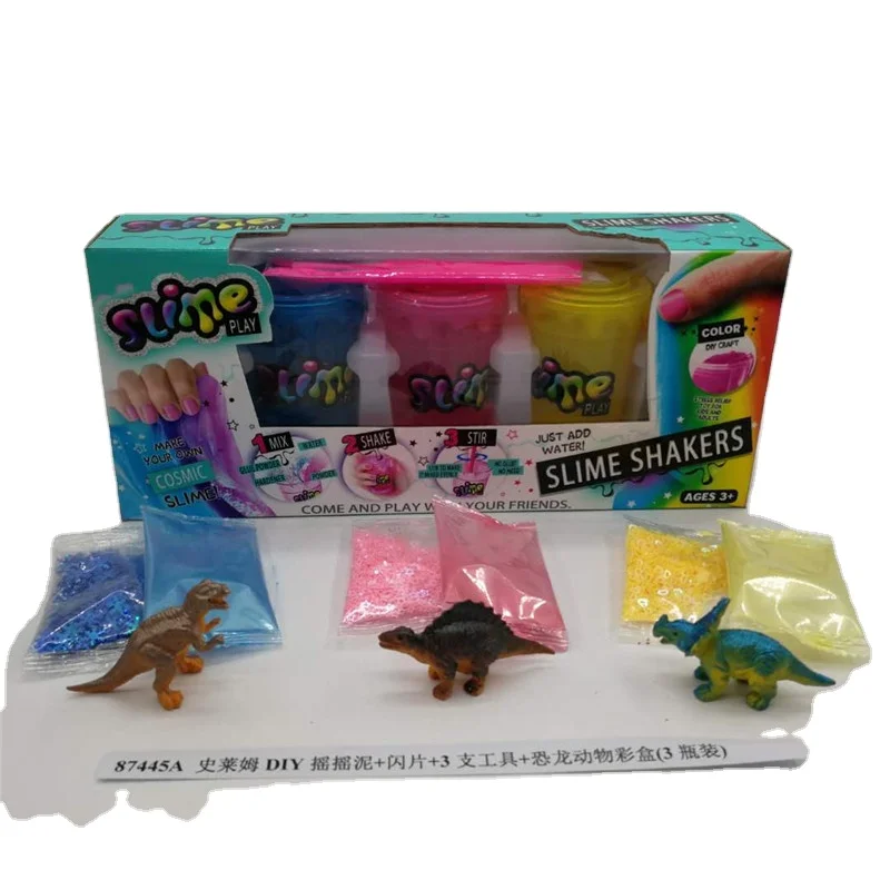 Hot Selling New product ideas 2021 Eco-Friendly DIY playdough educational toys kids Toys Set Diy Unicorn Poop Shake Slime