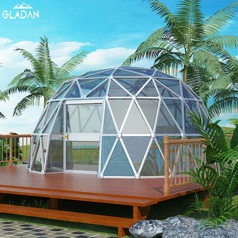 Outdoor Clear Glass Garden Dome House Restaurant Dome Igloo Tent For Event Party or Glamping Resort Hotel