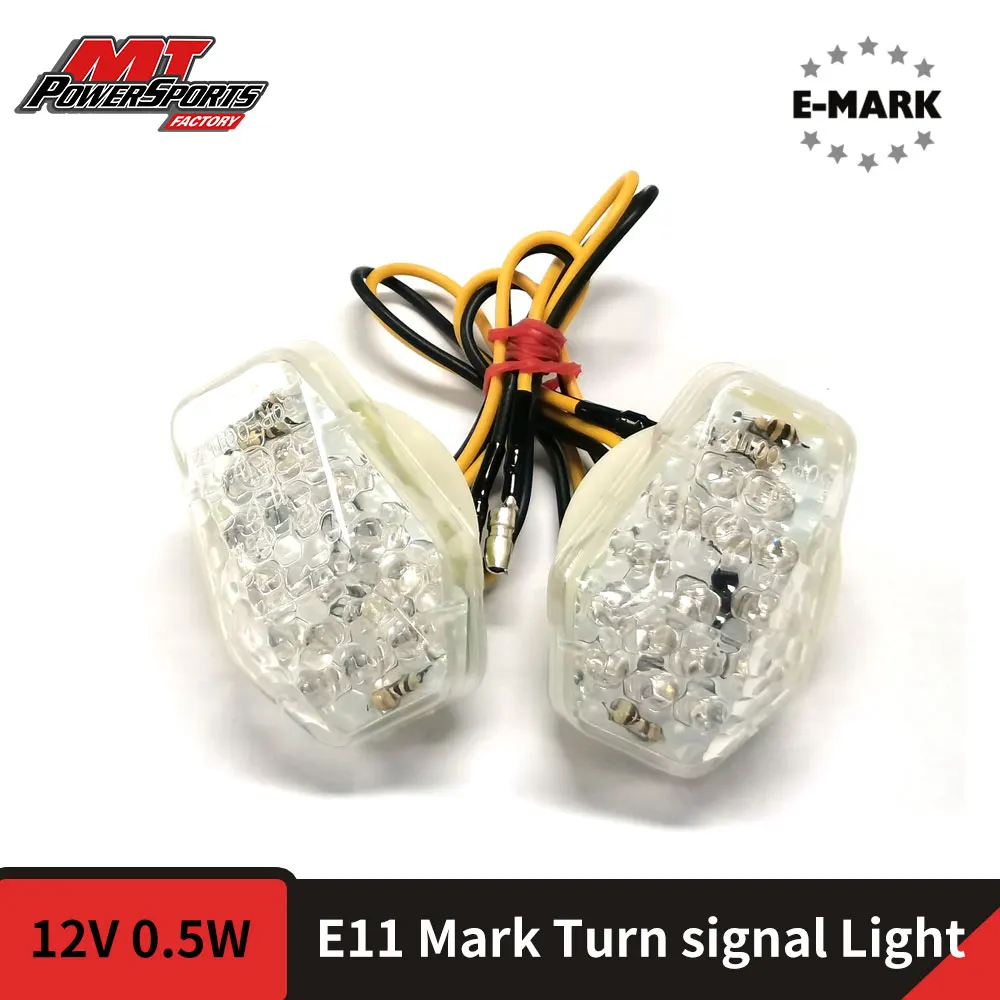 For Suzuki GSX-R600 GSX-S750 SV650 DRZ400 LTZ400 Motorcycle LED Flush Mount Turn Signals Flashing Lights Indicator